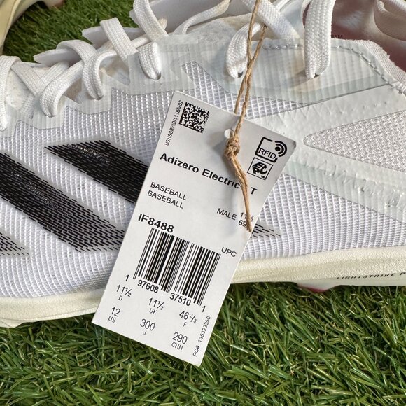 Adidas Baseball Cleats Adizero Electric+ TPU White Pink IF8488 Mens Size 12 NEW - Picture 9 of 9